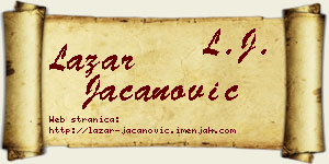 Lazar Jacanović vizit kartica